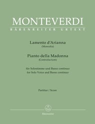 Lamento d' Arianna (Monodia) & Pianto della Madonna (Contrafactum) Vocal Solo & Collections sheet music cover